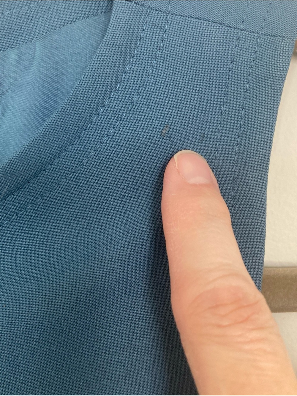 Theory Risbana Wool Sheath Dress Size 00 Blue Stretch Work Office Career - Picture 3 of 14